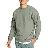 Hanes Mens Ecosmart Fleece Sweatshirt, Cotton-blend Pullover, Crewneck For Men, 1 Or 2 Pack, Stonewashed Green - 1 Pack, Large US