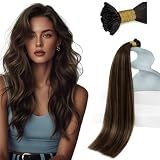 Sunny Hair K Tip Hair Extensions Real Human Hair, 20 Inch 50G, Brown Ombre Keratin Tips, Balanced Blend, Weddings And Social Events