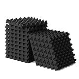 6 Pack 1.5"X12"X12" Acoustic Foam, Sound Proof Egg Crate Foam(Most Soundproofing Design), Upgraded Acoustic Panels, Fire-Retardent Sound Proof Foam Panels for Walls, Doors, Sound Foam Made by WVOVW