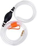 KATUMO Siphon Pump, Upgraded 15MM Enlarged Caliber Gasoline Siphon Hose Siphon Fuel Hand Pump for Gasoline, Oil, Diesel & Water with Hoses, Pinch Clips, Hose Retainer, Brass Extender