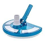 U.S. Pool Supply Weighted Pool Vacuum Head, Transparent Curved Half Moon Body - Swivel Connection, Pole Handle - for Above Ground & Inground Swimming Pools – Vinyl Liner Floor, Wall, Corner Cleaner