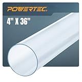 POWERTEC Clear PVC Pipe 4" x 36" Long, 1PK Rigid Plastic Tubing, Round Tube Compatible w/Dust Collection Fittings, Hose for Woodworking Tool, Dust Collection System, Toy Cars and Bird Feeder (70272V)