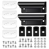 LEYURISE Shed Door Tune Up Full Kit Metal Door Glides Kit Compatible with Arrow ShelterLogic Shed Replace#: Dk100-A，Includes 2 Door Handles, 4 Lower Door Guides 4 Door Slides Screws and Nuts