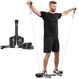 MAXPRO Fitness: Cable Home Gym | As Seen on Shark Tank | Versatile, Portable, Bluetooth Connected | 2-Year Warranty | Strength, HIIT, Cardio, Plyometric, Powerful 5-300lbs Resistance | Matte Black