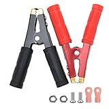 povtii 2 PCS Heavy Duty Insulated Alligator Clips, 1000A Battery Jumper Cable Clamps, Crocodile Clamps Battery Charger Clips for Car Automotive Boats, Universal Car Accessories