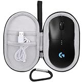 Mouse Case for Logitech G PRO X Superlight 2/2 DEX/ 2c for X Superlight for Pro 2 Lightspeed Wireless/Wired Gaming Mouse (Case Only) (Black-Grey)