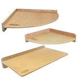 Wood Platform Set - 3 Pack Cage Accessory Shelves Assorted Sizes - for Chinchillas, Rats, Prairie Dogs, Degus, Ferrets, Birds, Sugar Gliders, Rabbits, Guinea Pigs, & Other Small Pets