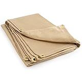 YESWELDER Heavy Duty Fiberglass Welding Blanket, 4 x 6ft Fireproof Insulation Blanket, 1/3”(8mm) Thickened Weld Cover with Grommets, Thermal Resistant Insulation Welding Curtain Mat Grill