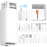 32 in 1 Cell Phone Cleaning kit with Charging Port Cleaner,Stylus Pen,SIM Tool,Keyboard Brush,Speaker Brush,Electronic Cleaning kit for iPhone,AirPods,iPad,Keyboard,MacBook,Earbud,Camera Lens(White)