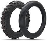 2.5-10" Off-Road Tire and Inner Tube Set, Dirt Bike Tire with 10-Inch Rim and 2.5/2.75-10 Dirt Bike Inner Tube Replacement,Compatible with Honda CRF50/XR50, Suzuki DRZ70/JR50, and Yamaha PW50-2PC