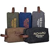 Groomsmen Gifts, Embroidered - Personalized Toiletry Bag w/ Name & Title, 5 Colors Custom Dopp Kit for Men, Travel Toiletry Bag for Men, 5 Fonts & 8 Thread Colors, Groomsmen Proposal Gifts