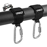 UNIGT 2 Pack UTV Hook for Hanging Headsets, Helmet and Goggles, Multipurpose Carabiners for Electric Scooter Owner Fits 1.5-2.0" SXS Roll Cage Accessory Hook Hanger- Black