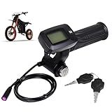 GregYoung Ebike Speedometer Throttle,with M Button Version Integrated Display,Compatible with Tuttio Soleil 01 Electric Dirt Bike