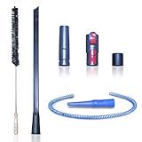 Dryer Vent Cleaner Kit & Refrigerator Condenser Coil Brush-Dryer Lint Brush Vent Trap Cleaner-Vacuum Attachment for Small Crevice-Dryer Cleaner Brush