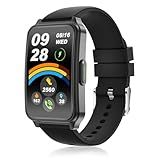 Fitness Tracker (Answer/Make Call)，Smart Watch 24/7 Heart Rate Spo2 Blood Oxygen Monitor Sleep Tracker, 120 Sports Modes Pedometer Calorie Step Tracker, Waterproof Activity Tracker for Women Men Black