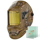 YESWELDER Large View Auto Darkening Welding Helmet, Blue Light Blocking, 1/1/1/1 True Color Solar Powered Welder Hood Mask with 4 Arc Sensors, Wide Shade 3/5-9/9-13 for TIG MIG ARC CUT and GRIND