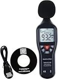 Decibel Meter Sound Level Meter Recorder Digital dB Meter Professional Noise Meter Detector Monitor 30dB to 130dB Portable SPL Decibel Meter with Data Logging for Home, Office, Outside