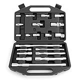 HORUSDY 20-Piece Socket Extension Bar Set, 1/4", 3/8" and 1/2" Drive Socket Extension Set, Universal Joint Socket, CR-V Steel