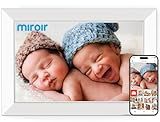 Miroir 10.1 Inch WiFi Digital Photo Frame, 1280x800 HD IPS Touch Screen Digital Picture Frame Display, 32GB Storage, Auto-Rotate, Wall Mountable, Share Photos/Videos Instantly via Frameo App