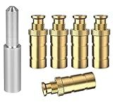 iCover 5PK Brass Extended Anchors with Head Screw Bolts Kit Go with 1 PK Tamping Tool for Pool Safety Cover Installation, Suitable for Concrete and Pavers Deck