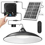 APILAB Solar Shed Light Indoor Outdoor, 2000LM Daytime Available Motion Sensor Pendant Light, Solar Indoor Lights with 4 Lighting Modes Remote Control for Barn, Patio, Gazebo, Shop, Garage