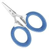 CUDA 3" Micro Scissors Durable Fishing Braid, Mono & Fluorocarbon Cutter for Saltwater & Freshwater with Dual Serrated Blades & Oversized Non-Slip Comfort Bows