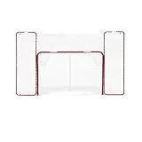 EZGoal Hockey Folding Pro Goal with Backstop and Targets, 2-Inch, Red/White