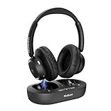 Mutbam Wireless Headphones for TV, TV Headphones Wireless for Seniors with Charging Dock & Transmitter, 65-Hour Battery, No Delay, Lightweight & Comfortable for Elderly, Hard of Hearing (Ideal Gift)