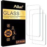 Ailun Screen Protector for iPhone 16 / iPhone 15 / iPhone 15 Pro [6.1 Inch] Display 3 Pack Tempered Glass, Dynamic Island Compatible, Case Friendly [Not for iPhone 16 Pro 6.3 Inch].
