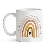 Fatbaby Teacher Coffee Mug,It Takes A Big Heart To Shape Little Minds,Teacher Appreciation Gifts,Teachers’ Day Gifts Tea Cup 11oz