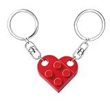 MPK Brick Couples Matching Keychains, Heart Keychain for Boyfriend Girlfriend, Couple Gifts for Him Her, Birthday Gifts for Boyfriend, Valentine’s Day Gifts for Couples