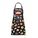CMNIM Pie Apron Pie Baker Gifts Apple Pie Recipe Baking Apron Kitchen Cooking Apron with Pockets Pie Lover Gifts Pastry Chef Gifts (24820 Pie Apron)