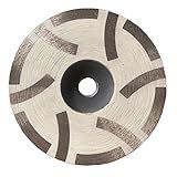 JDK 4 Inch Diamond Resin Filled Cup Wheel Grinding Wheel Insert 12pcs Segments with Thread 5/8“-11 for Granite Stone and Tiles (Fine)