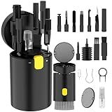 VICHYIE 20 in 1 Multifunctional Cleaner Kit for Electronic Devices, Keyboard Cleaning Brush, Headphones Cleaner Kit for AirPods, Multi-Tool for Cleaning Laptop, Earbuds, Camera, Cellphones (Black)