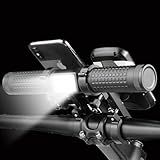 Redcomets 10000mAh Bicycle Light,Bike Handlebar Extender,Electric Scooter Accessories,Aviation Aluminum Alloy 2400lumens Bike Headlights,with a Bicycle Speedometer Holder&Bike Phone Mount