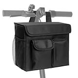 Mobility Scooter Bag, Electric Scooter Basket, Knee Scooter Basket, Mobility Scooter Caddy with 14 Inches Laptop Pocket and 2 Cup Holders for Bike, Mobility Scooter Accessories for Adults