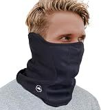 Tough Headwear Half Ski Mask for Men & Women, Winter Face Mask for Cold Weather, Half Balaclava Neck Gaiter Warmer, Motorcycle Face Mask Black