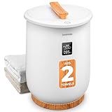 SereneLife Towel Warmer, 20L Capacity Hot Towel and Blanket Warmer with Digital Display, Adjustable Heating Time (20-90 min), Holds 2 Large Towels, Fragrant Disc Holder, 13” x 13” x 19” - inches