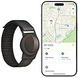 GPS Tracker for Kids (iOS Only) iOS Only Real Time Mini Locator Watch Band for Teens Special Needs and Elderly Hidden Tracking Device Works with Apple Find My No Monthly Fee Smart Safety Solution