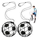 Rolitwils Soccer Kick Trainer 2 Psc with Return Net - Football Training Equipment for Boys & Girls