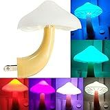 AUSAYE Sensor LED Night Light Plug in Lamp Mushroom Night Light 7-Color Changing Magic Pretty Mushroom-Shaped Night Lights for Adults Kids NightLight