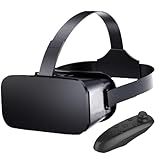 VR Headset for Phone with Controller, Anti-Blue Lens PD & Fl Adjustable Virtual Reality Goggles Set for Kids and Adults, Compatible with iPhone 16/15/14/13/12 Samsung Android 4.5-6.7"