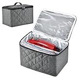 Ruilery Digital Hand Mixer Carrying Bag for KitchenAid 5/6/ 7/9 Ultra Power Speed Hand Mixers, Portable Travel Storage Case Bag with Handle for Kitchen Aid Mixer Accessories (Box Only) (Grey)
