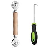 Yoohey Screen Tool Screen Door Repair Tool with Bearing, Screen Spline Remover Hook for Installing Rolling Window and Door Screen