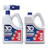 30 SECONDS Outdoor Cleaner 2 Pack with Hose End Sprayer - Cleans Stains from Algae, Mold and Mildew on Vinyl Siding, Deck, Patio, Brick and More