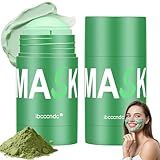 Green Tea Deep Cleanse Mask, Blackhead Remover with Green Tea Extract, Deep Cleanse Mask Stick for Face Deep Pore Cleansing, Oil Control, Moisturizing, and Shrink Blackheads for Men and Women, 2PCS