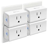 Kasa Smart Plug Mini 15A, Smart Home Wi-Fi Outlet Works with Alexa, Google Home, No Hub Required, UL Certified, 2.4G WiFi Only, 4-Pack(EP10P4) , White