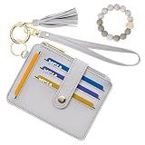 Airkit Credit Card Holder for Women, Small Keychain Wristlet Wallets