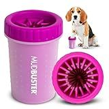 Dexas MudBuster Portable Dog Paw Washer/Paw Cleaner, Medium, Fuchsia