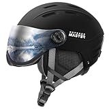 OutdoorMaster Snowboard Helmet with Ski Goggles,Ski Helmet and 2-in-1 Visor Detachable Goggles Set,Protective EPS Foam & 14 Cooling Vents -Snow Helmets for Men,Women & Youth